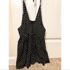 Black & White a.n.a Tassels Spaghetti Top